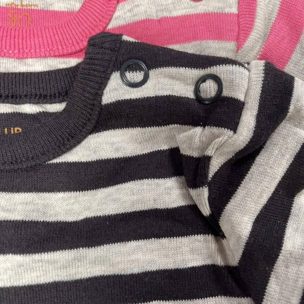 Coolclub Baby Striped Bodysuit Set Of 3 Infant Baby Long Sleeve 12-24M Size 80